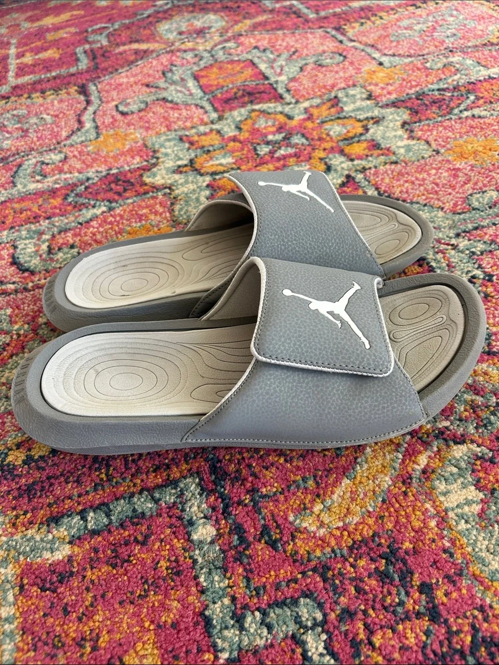 Nike | Mens ‘Cool Grey/White Wolf’ Hydro 6 Jordan Adjustable Slide Sandals Sz 11
